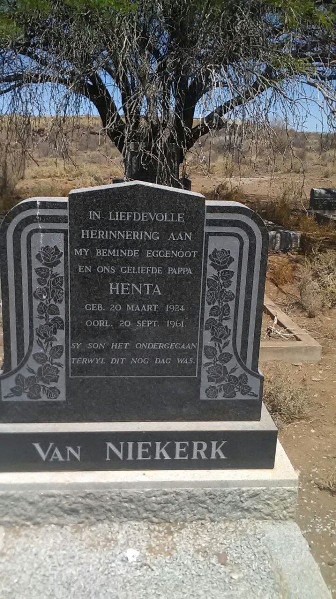 NIEKERK Henta, van 1924-1961