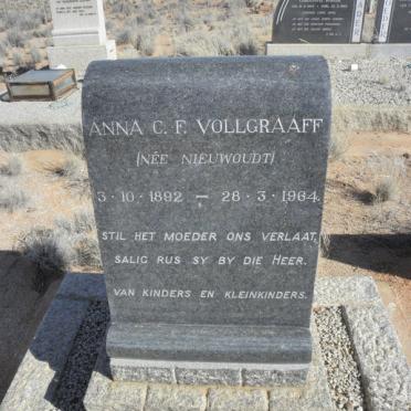 VOLLGRAAFF Anna C.F. nee NIEUWOUDT 1892-1964