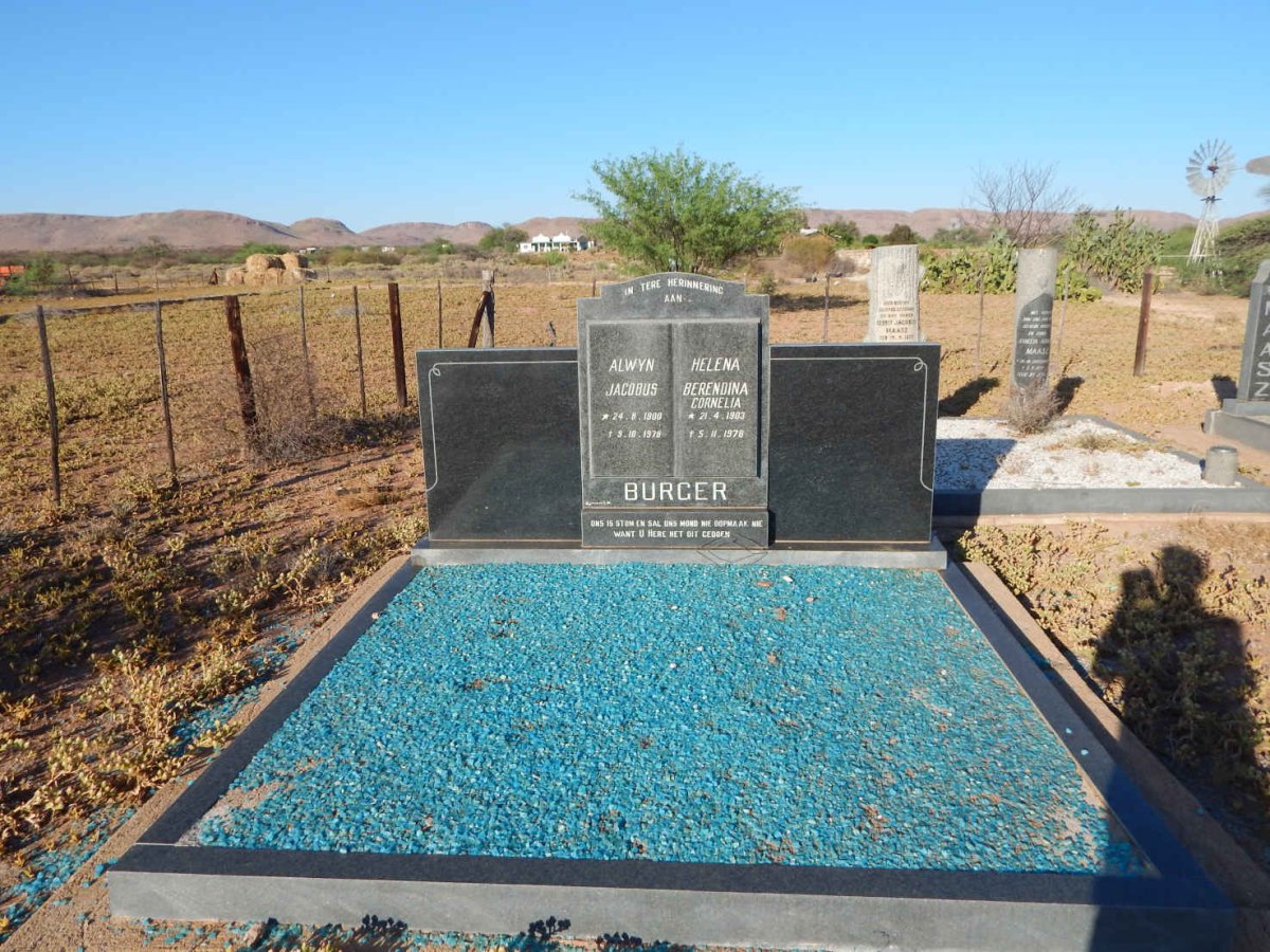 BURGER Alwyn Jacobus 1900-1978 &amp; Helena Berendina Cornelia 1903-1978