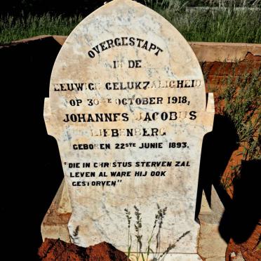 LIEBENBERG Johannes Jacobus 1893-1918
