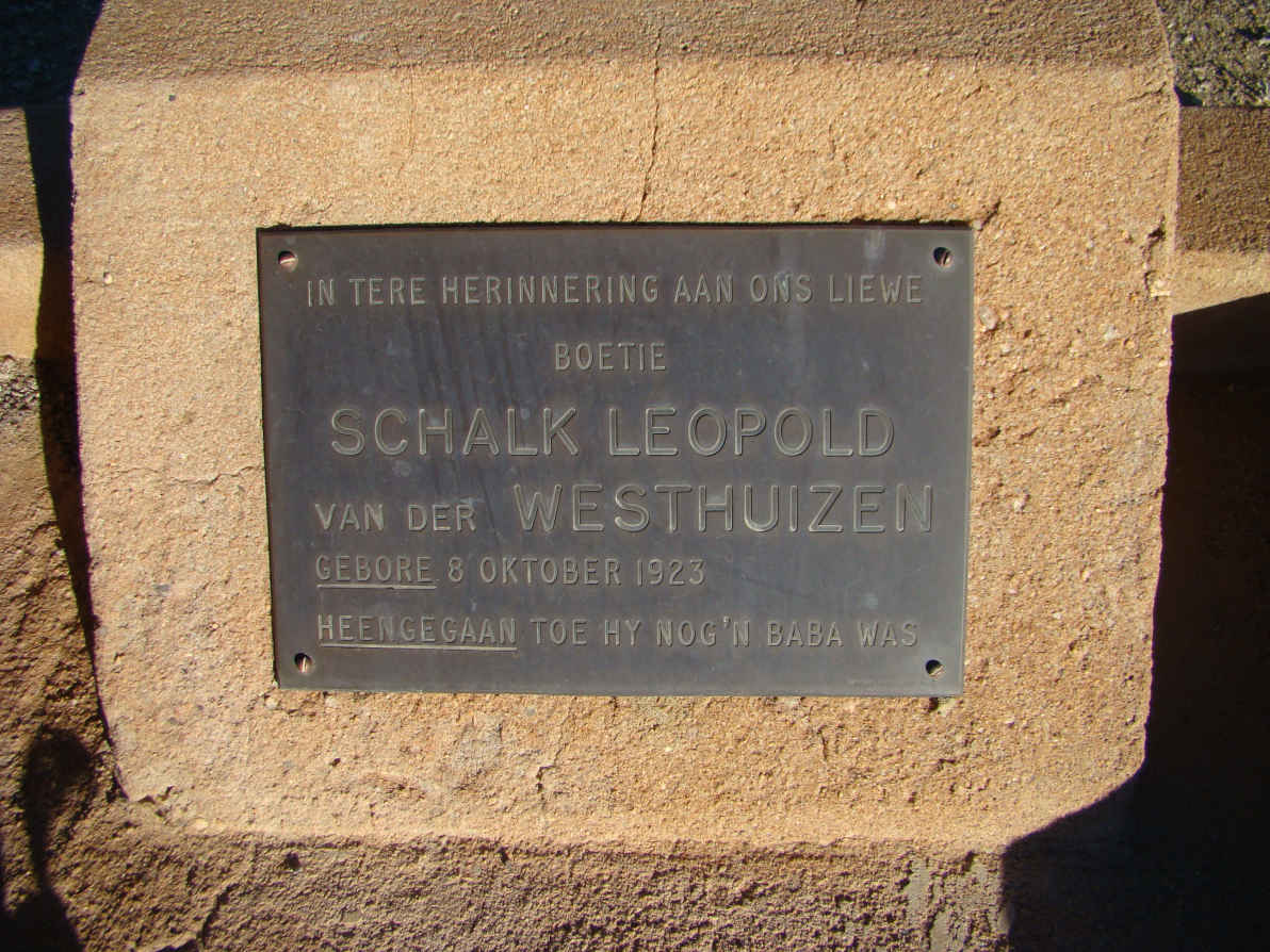 WESTHUIZEN Schalk Leopold, van der 1923-?