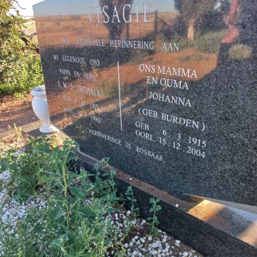 VISAGIE S.W.J. 1915-1980 & Johanna BURDEN 1915-2004 