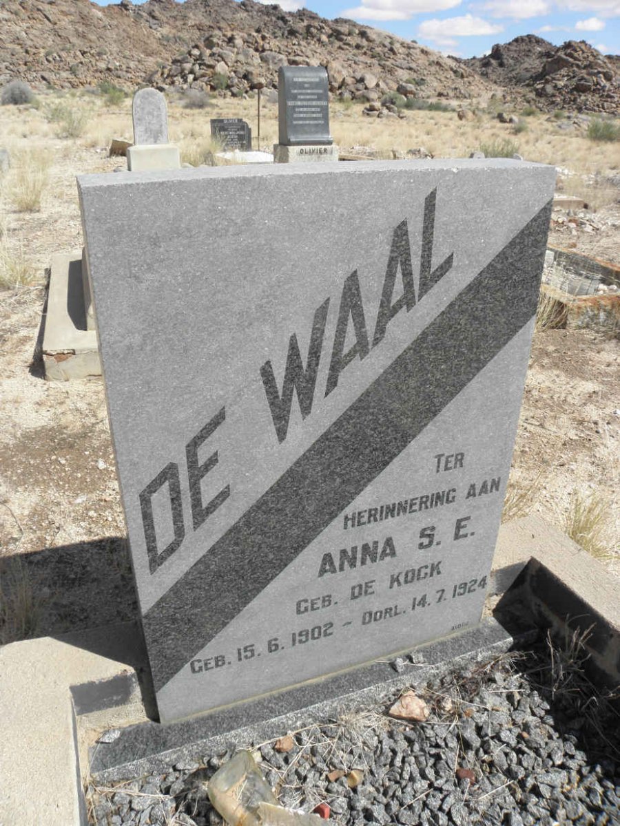 WAAL Anna S.E., de 1902-1924