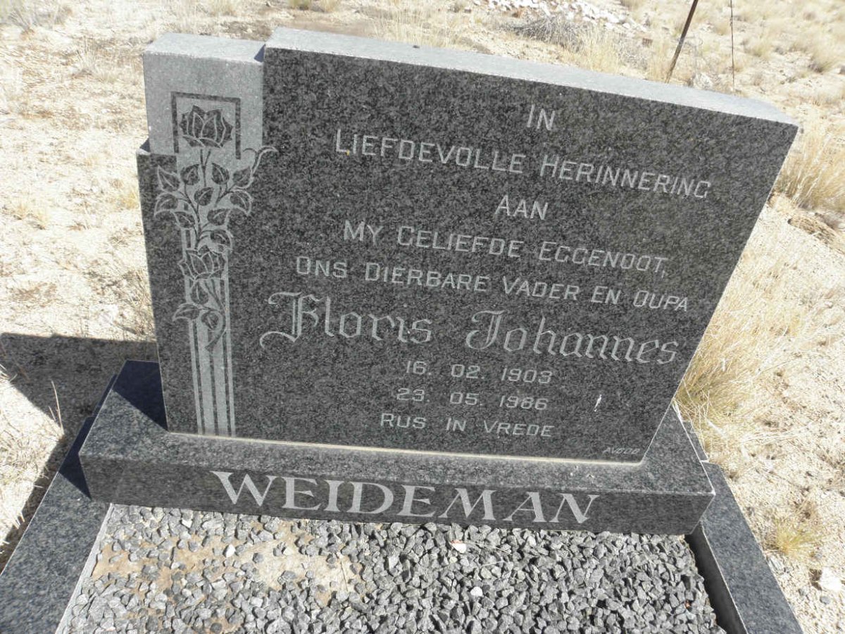 WEIDEMAN Floris Johannes 1903-1986