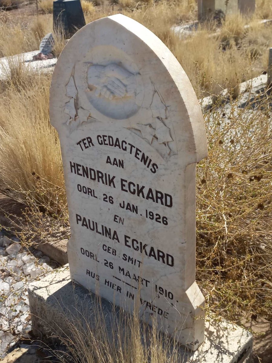ECKARD Hendrik -1926 &amp; Paulina SMIT -1910