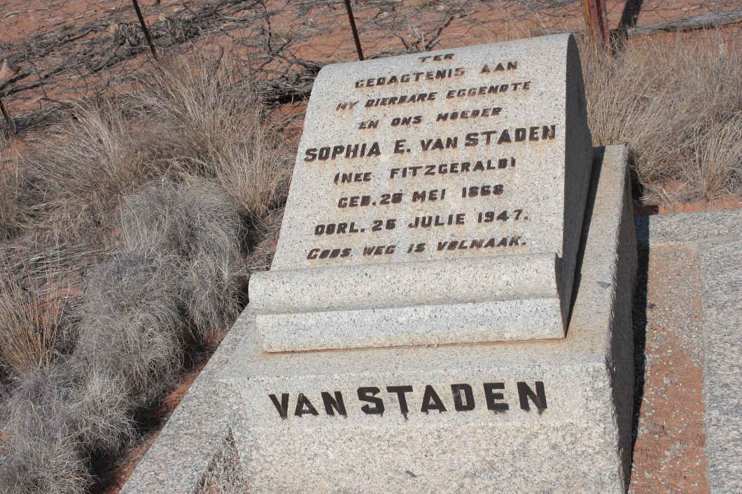 STADEN Sophia E., van nee FITZGERALD 1868-1947