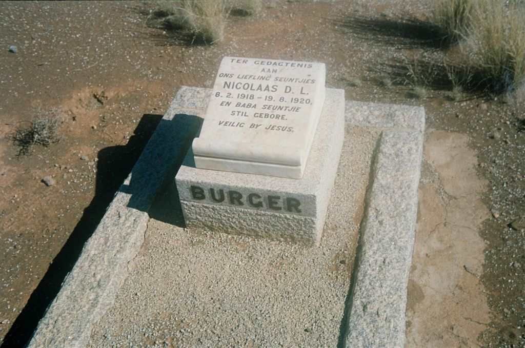 BURGER Nicolaas D.L. 1918-1920
