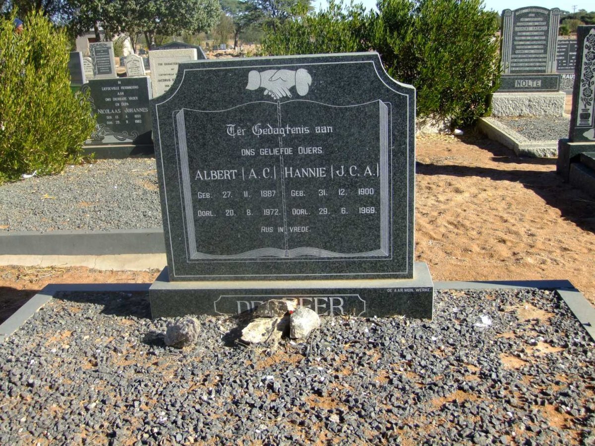 BEER A.C., de 1887-1972 &amp; J.C.A. 1900-1969
