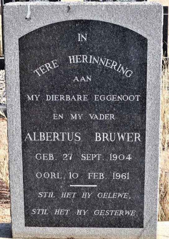 BRUWER Albertus 1904-1961