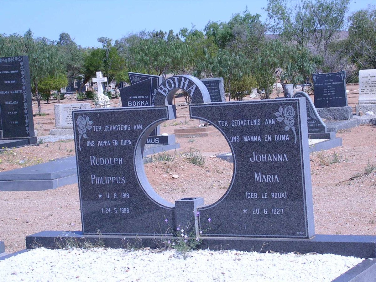 BOTHA Rudolph Philippus 1918-1996 &amp; Johanna Maria LE ROUX 1927-