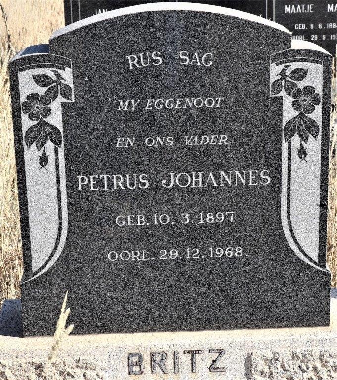 BRITZ Petrus Johannes 1897-1968