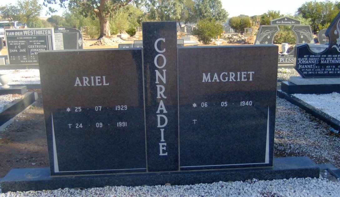 CONRADIE Ariel 1929-1991 &amp; Magriet 1940-