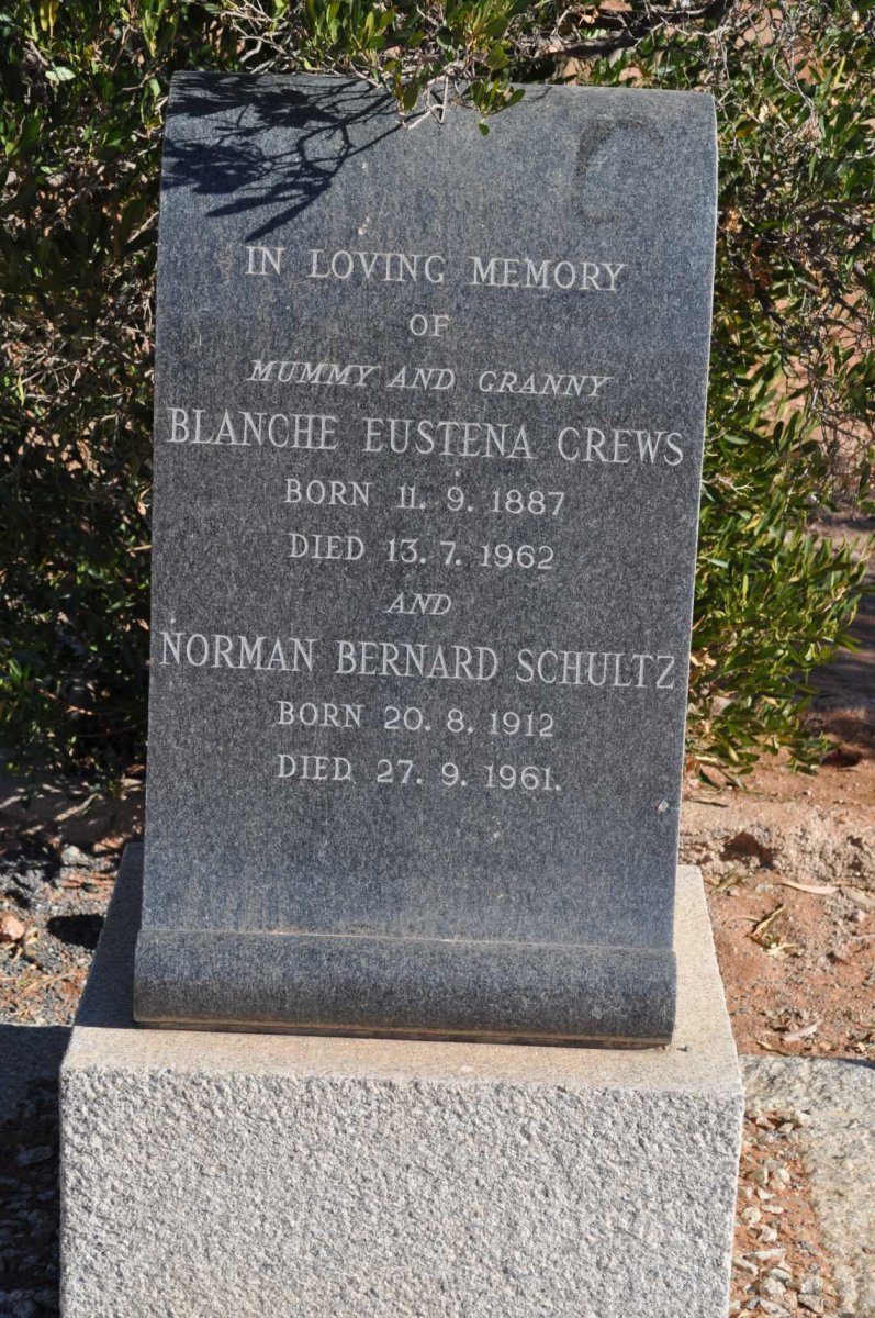 CREWS Blanche Eustena 1887-1962 :: SCHULTZ Norman Bernard 1912-1961