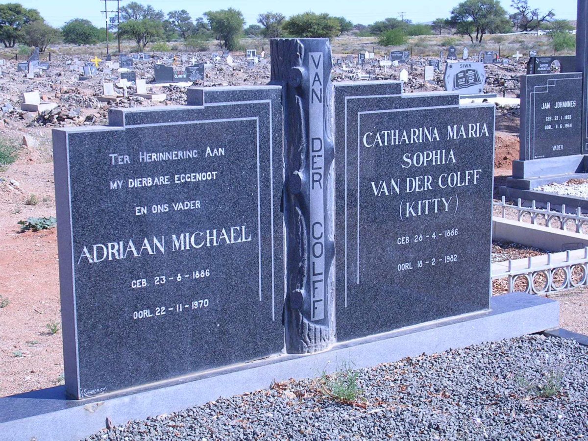 COLFF Adriaan Michael, van der 1886-1970 &amp; Catharina Maria Sophia 1886-1982