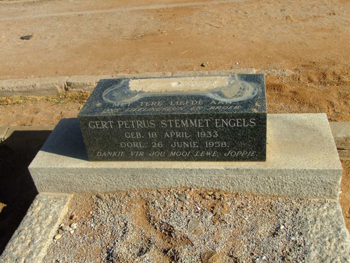 ENGELS Gert Petrus Stemmet 1933-1958