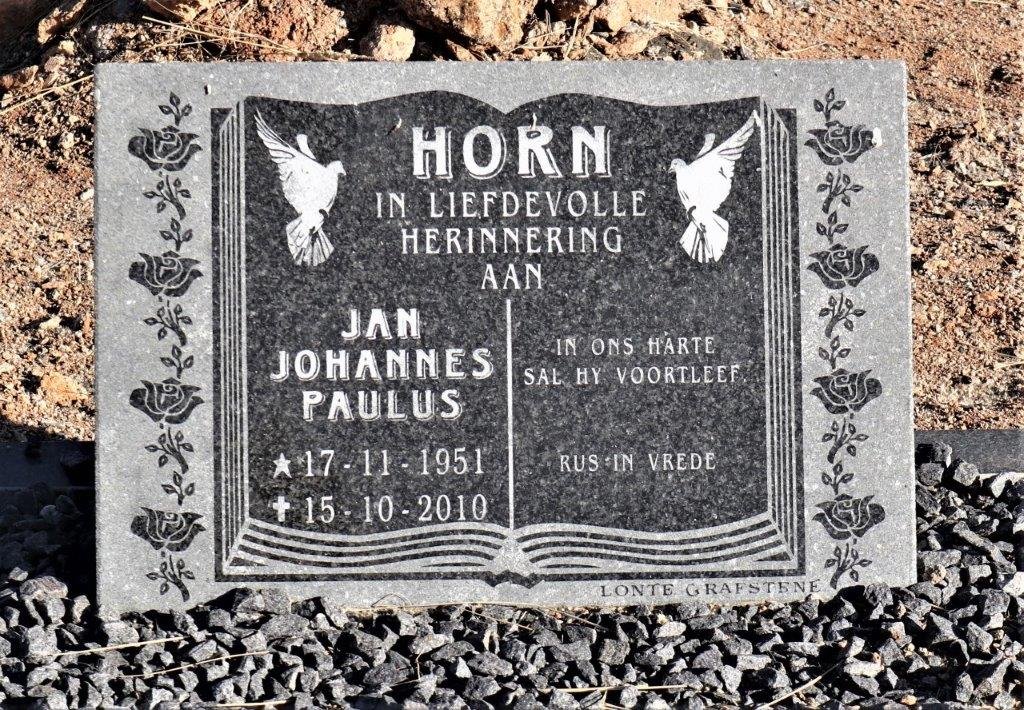 HORN Jan Johannes Paulus 1951-2010