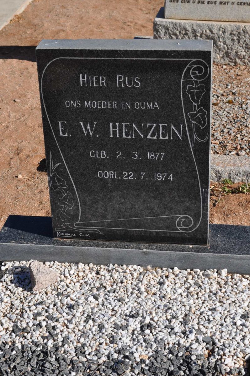 HENZEN E.W. 1877-1974