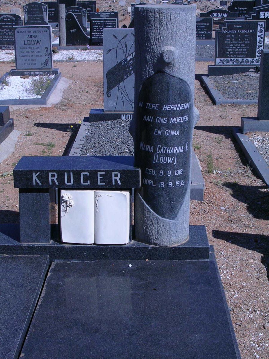 KRUGER Maria Catharina E. geb. LOUW 1918-1993