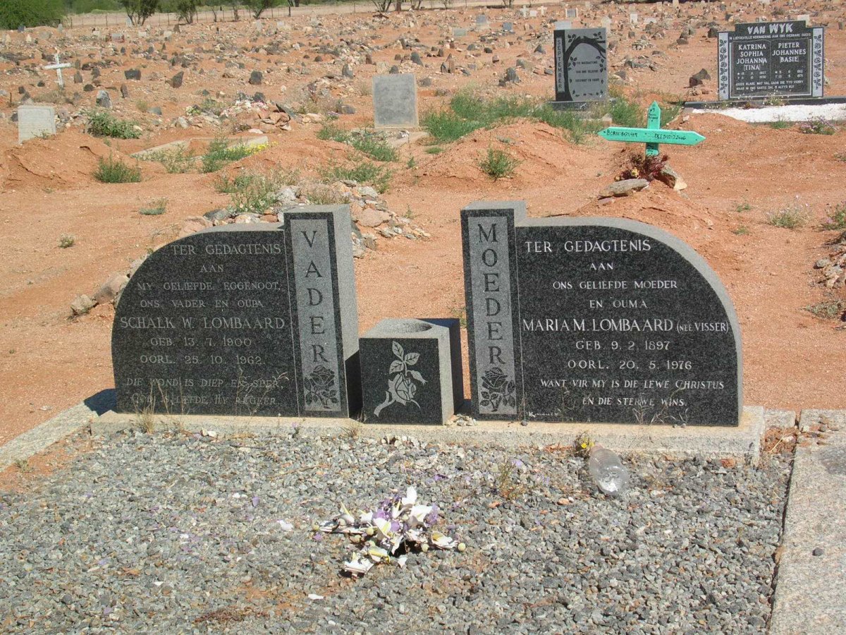 LOMBAARD Schalk W. 1900-1962 &amp; Maria M. VISSER 1897-1976