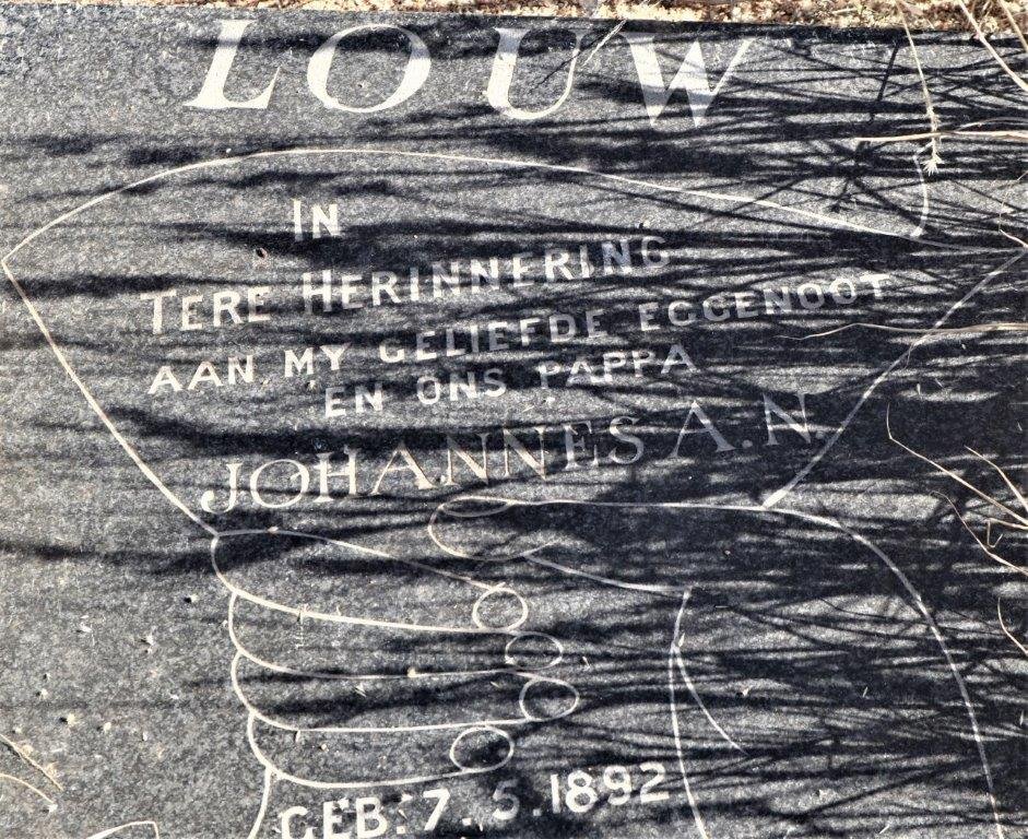 LOUW Johannes A.N. 1892-1970