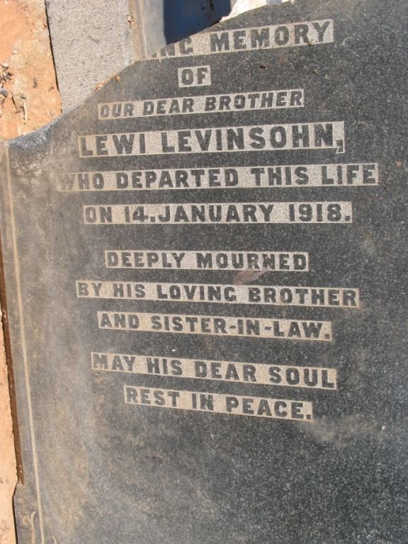 LEVINSOHN Lewi -1918