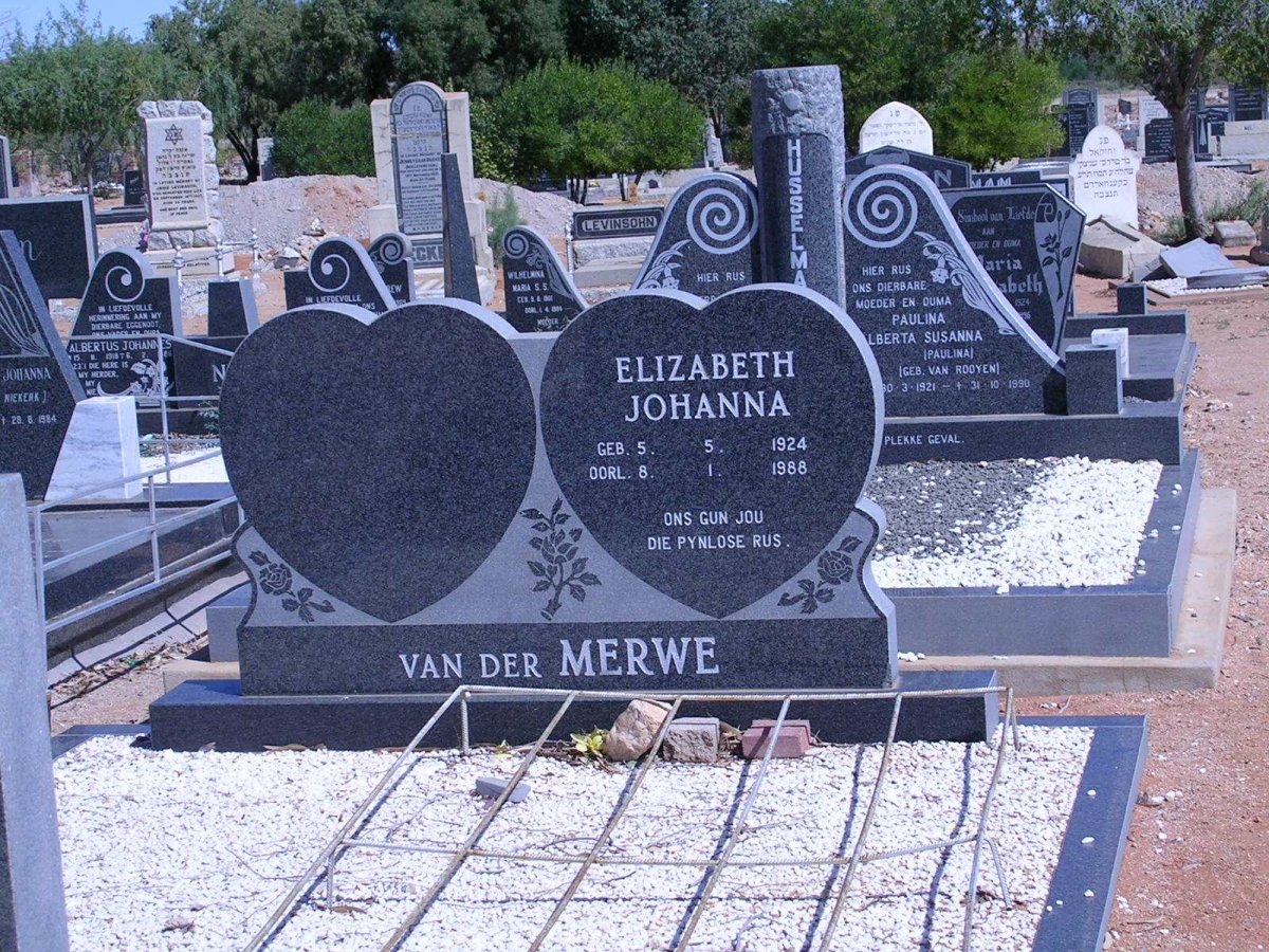 MERWE Elizabeth Johanna, van der 1924-1988