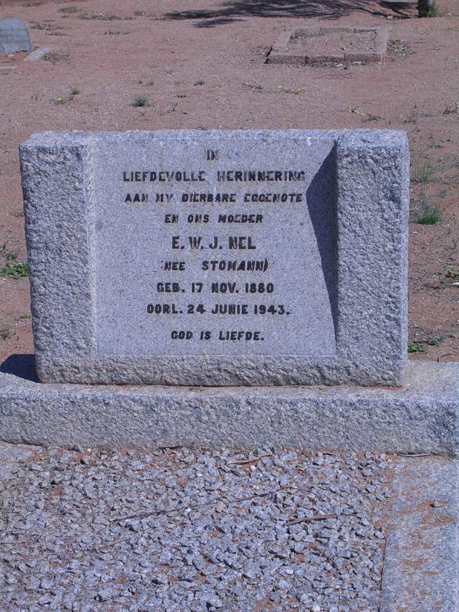 NEL E.W.J. geb. STOMANN 1880-1943
