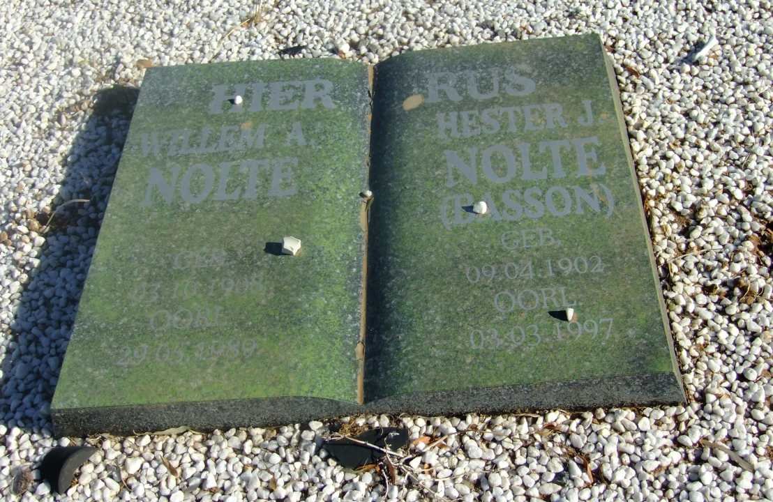 NOLTE Willem A. 1908-1989 &amp; Hester J. BASSON 1902-1997
