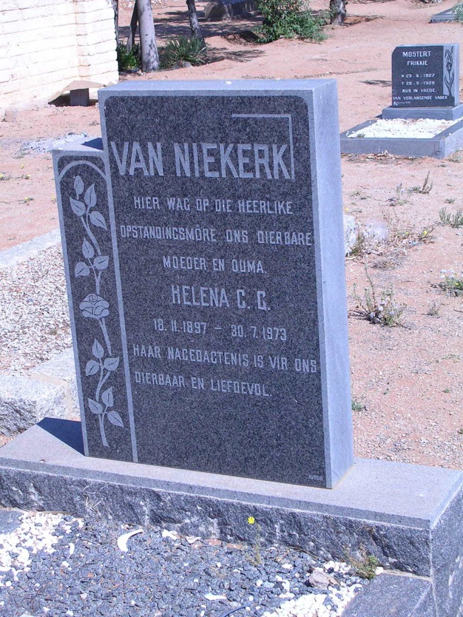 NIEKERK Helena C.C., van 1897-1973