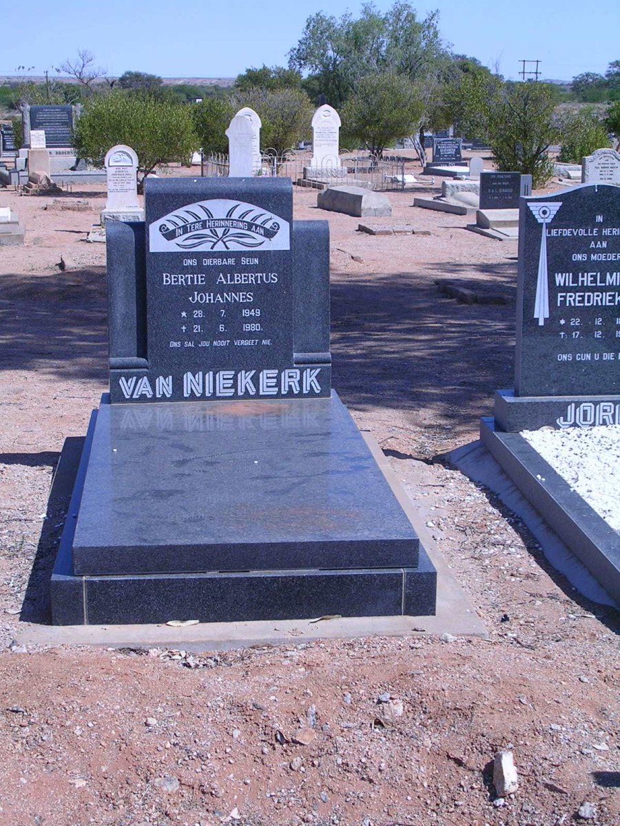 NIEKERK Bertie Albertus Johannes, van 1949-1980
