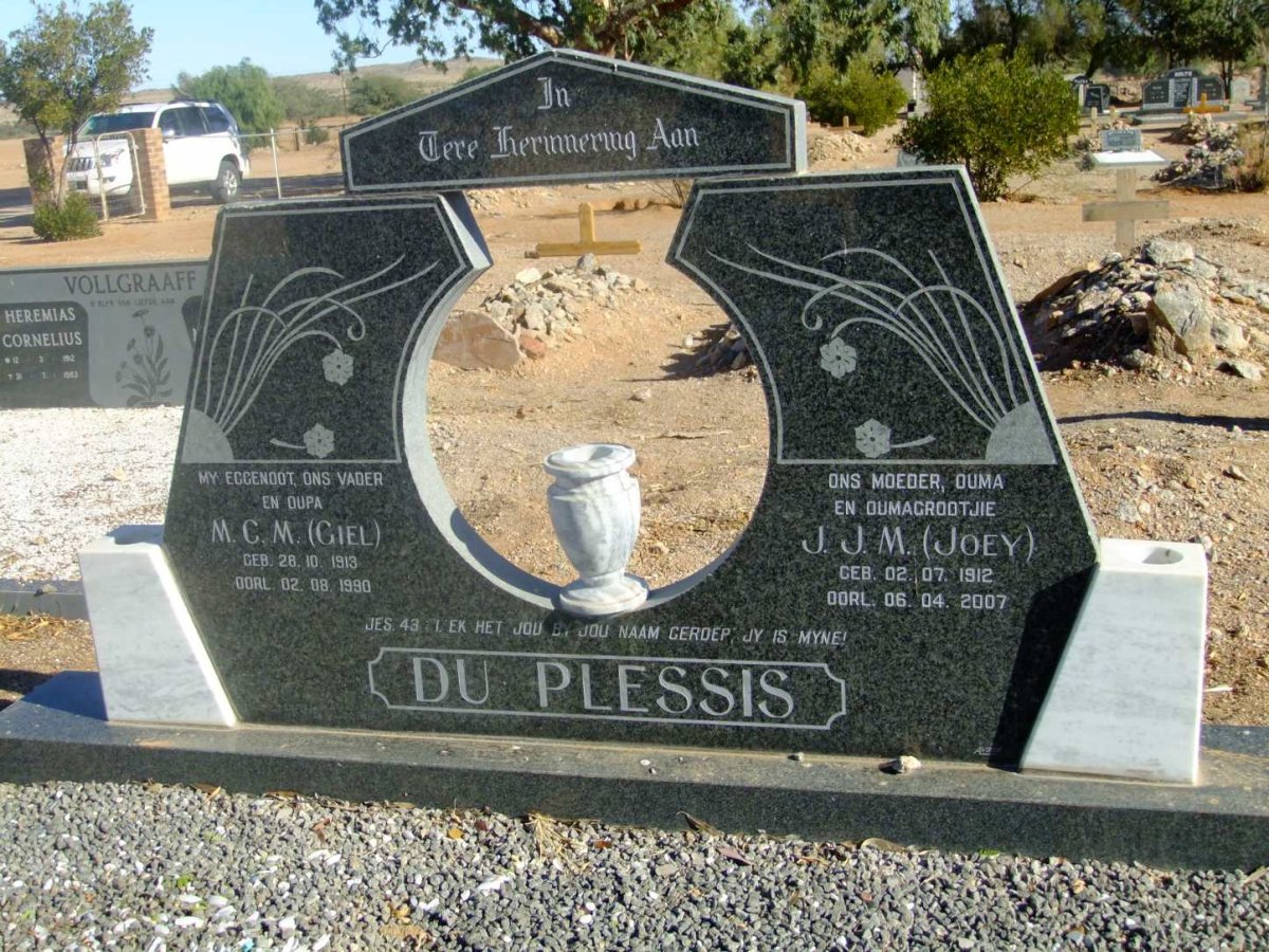 PLESSIS M.C.M., du 1913-1990 &amp; J.J.M. 1912-2007