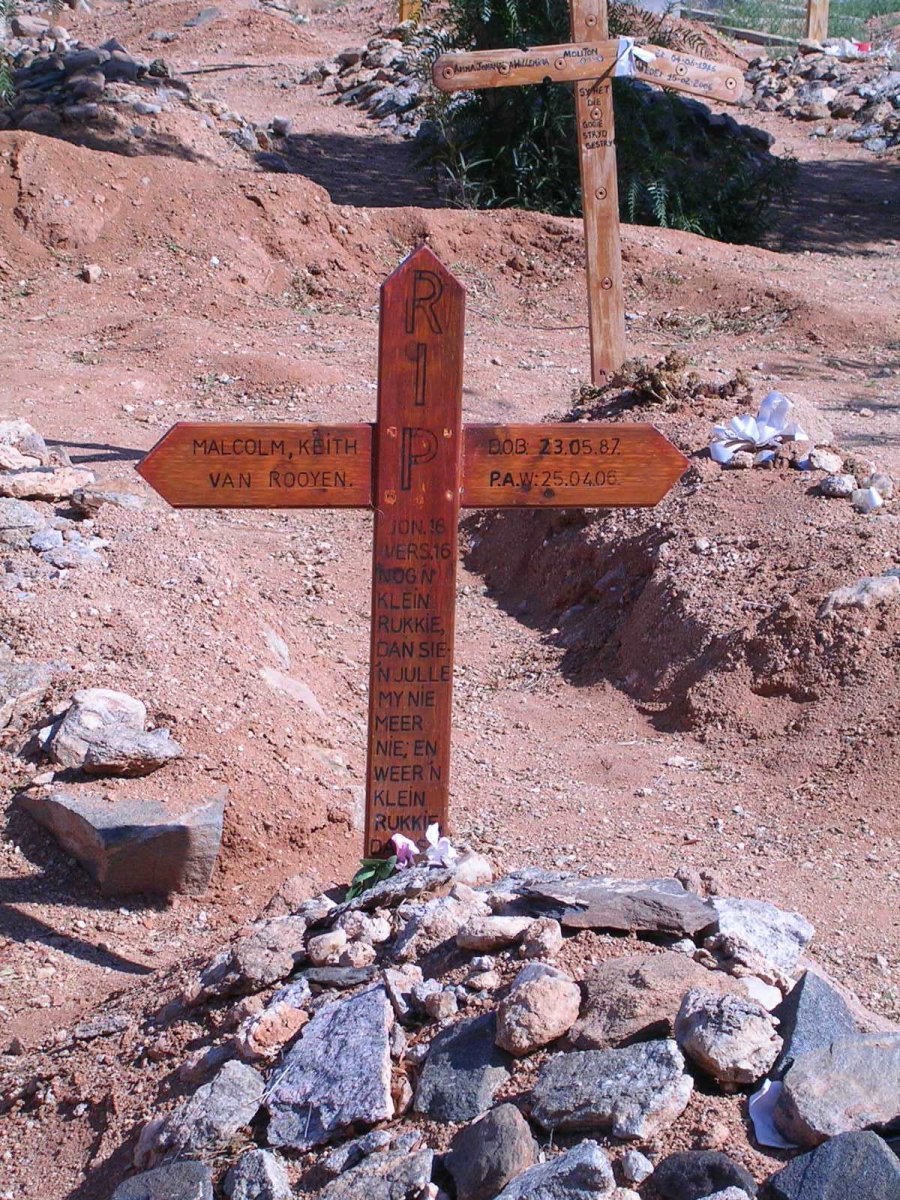 ROOYEN Malcolm Keith, van 1987-2006