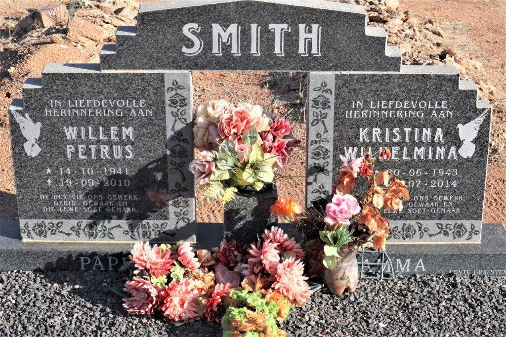 SMITH Willem Petrus 1941-2010 &amp; Kristina Wilhelmina 1943-2014