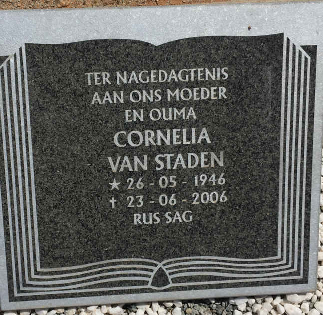 STADEN Cornelia, van 1946-2006