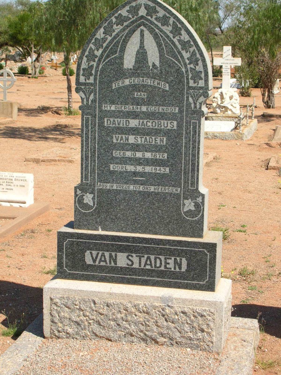 STADEN David Jacobus, van 1876-1943