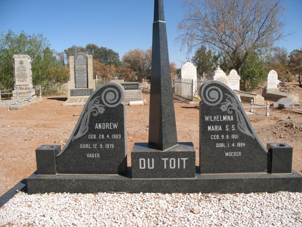 TOIT Andrew, du 1909-1979 &amp; Wilhelmina Maria S.S. 1901-1984