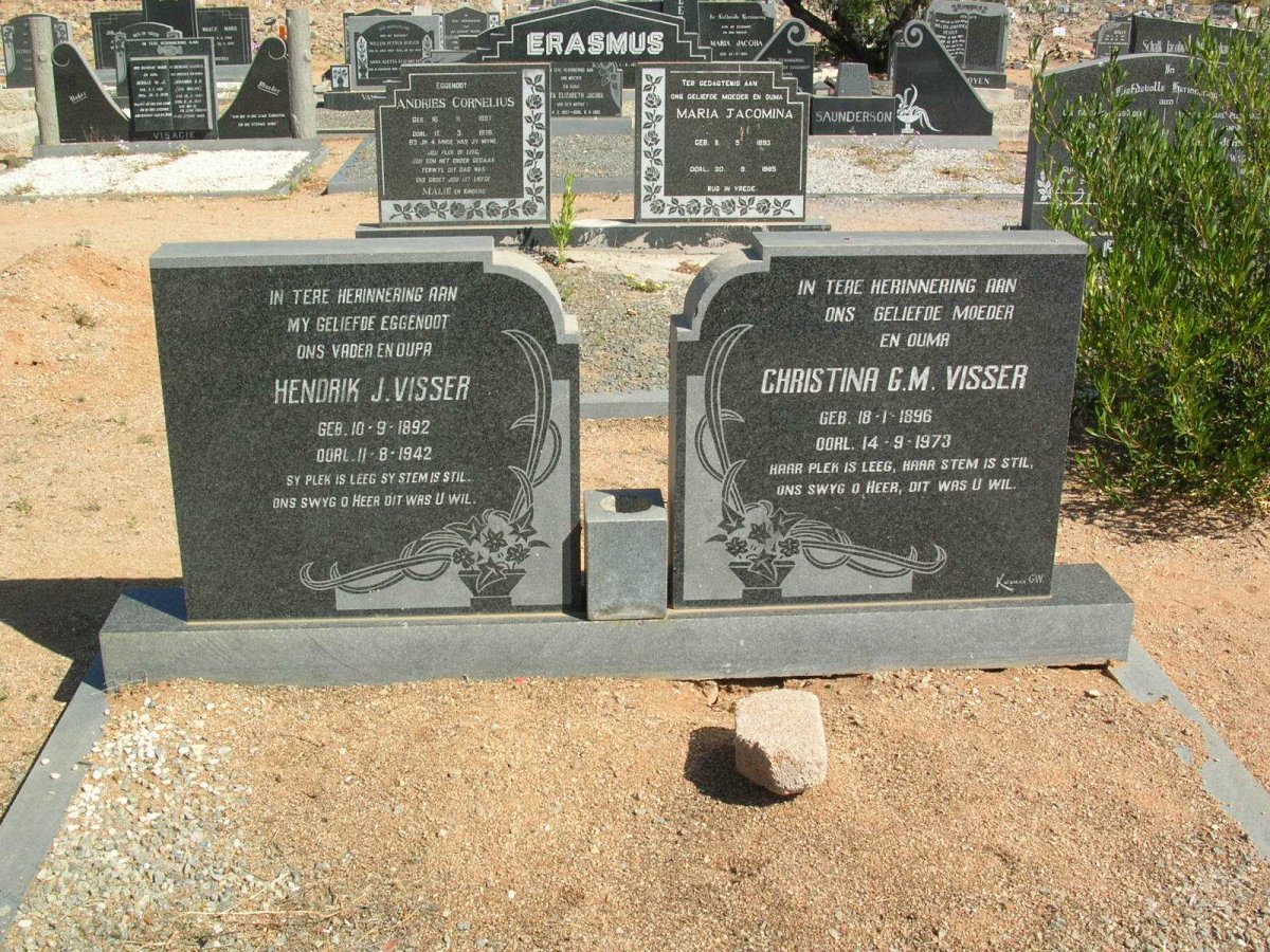 VISSER Hendrik J. 1892-1942 &amp; Christina G.M. 1896-1973