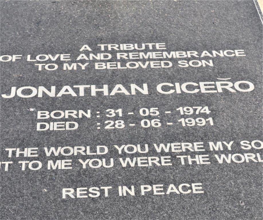 ? Jonathan Cicero 1974-1991