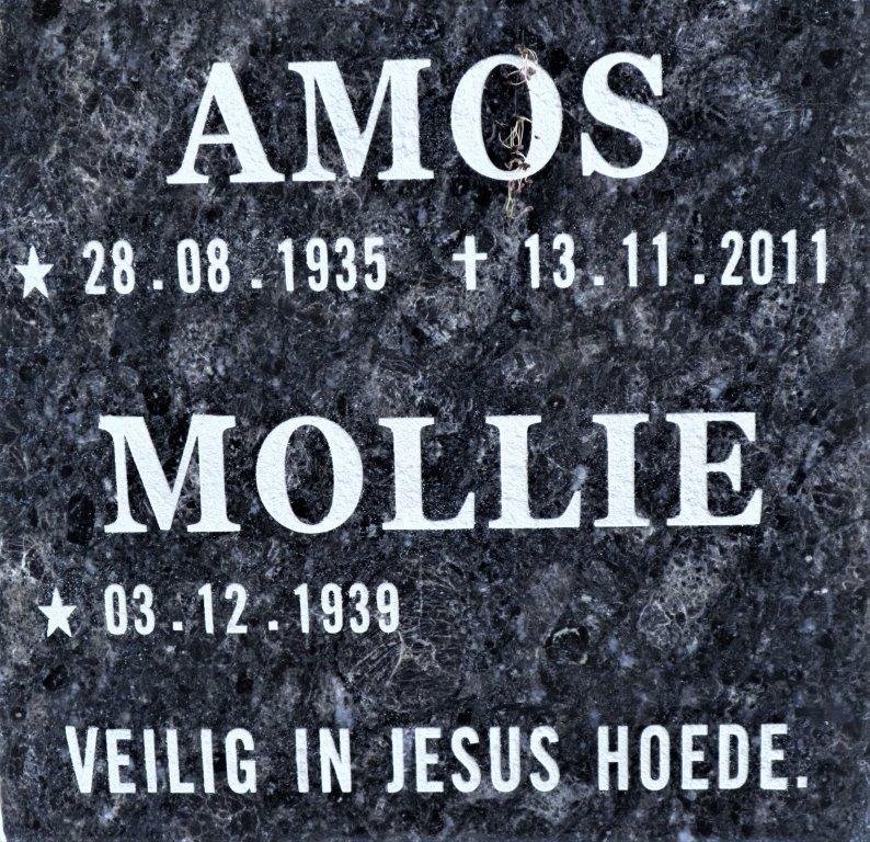 WESTHUYZEN Amos, van der 1935-2011 &amp; Mollie 1939-