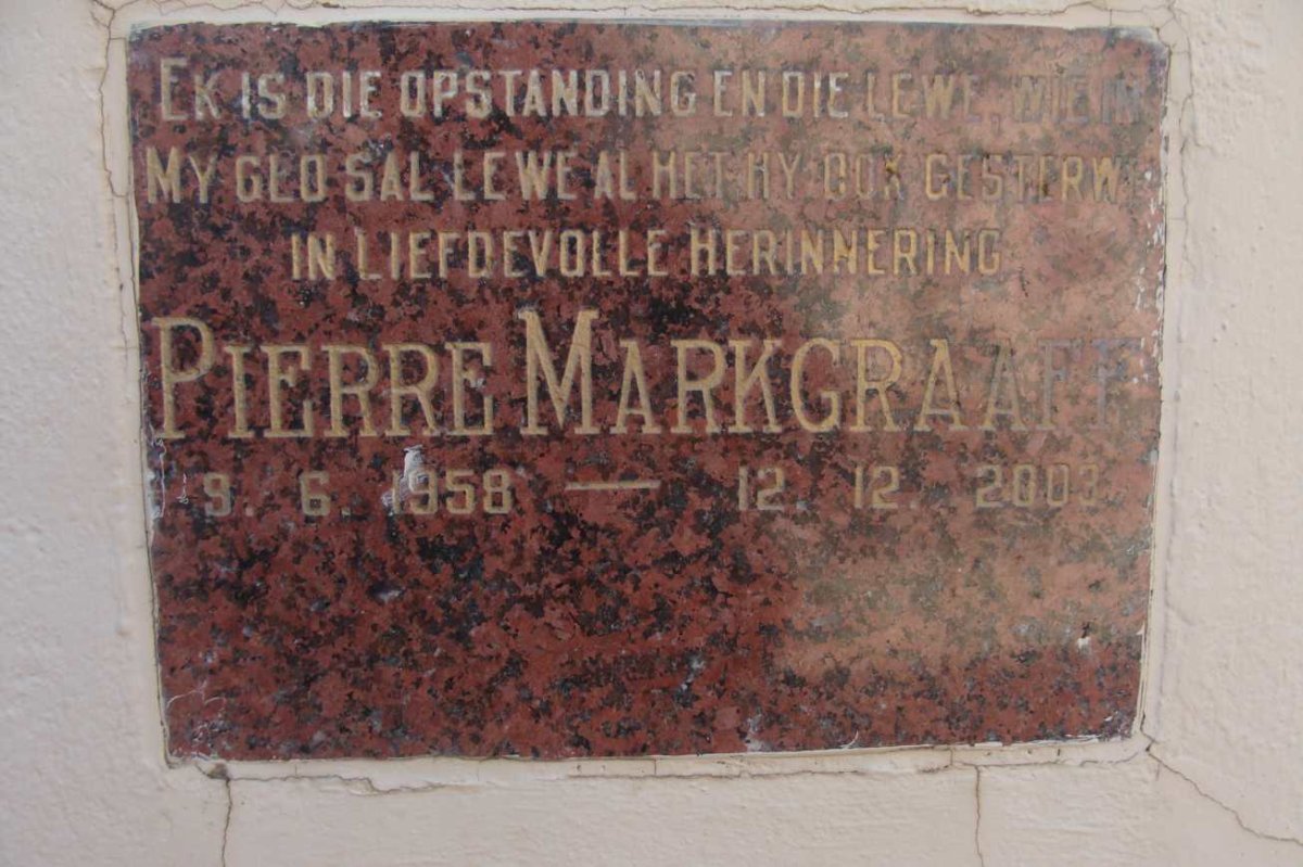 MARKGRAAFF Pierre 1958-2003