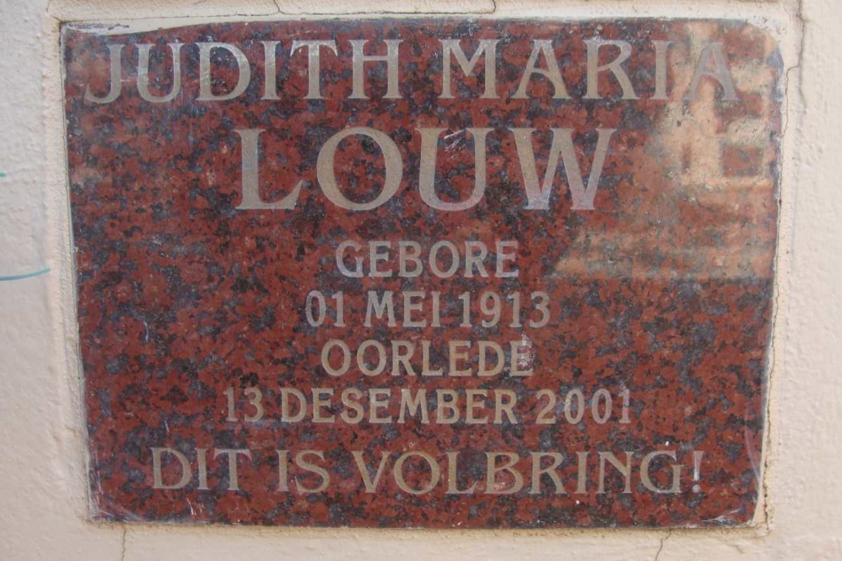 LOUW Judith Maria 1913-2001