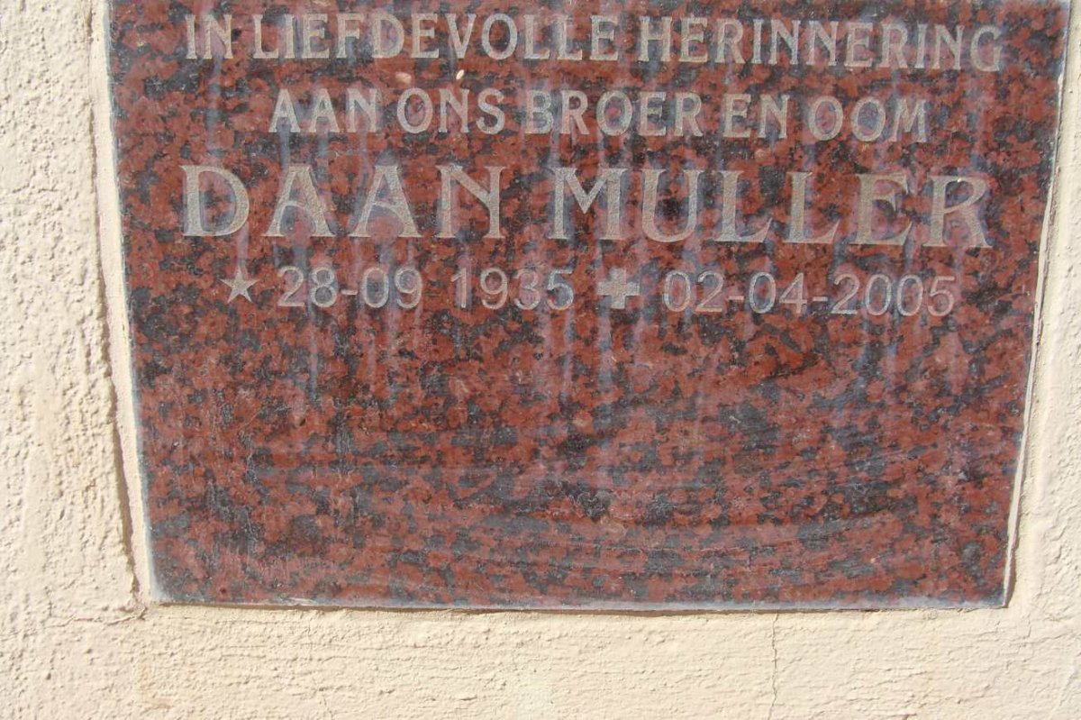 MULLER Daan 1935-2005