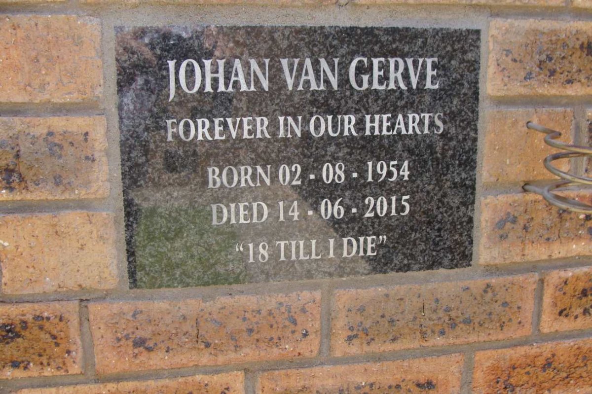 GERVE Johan, van 1954-2015