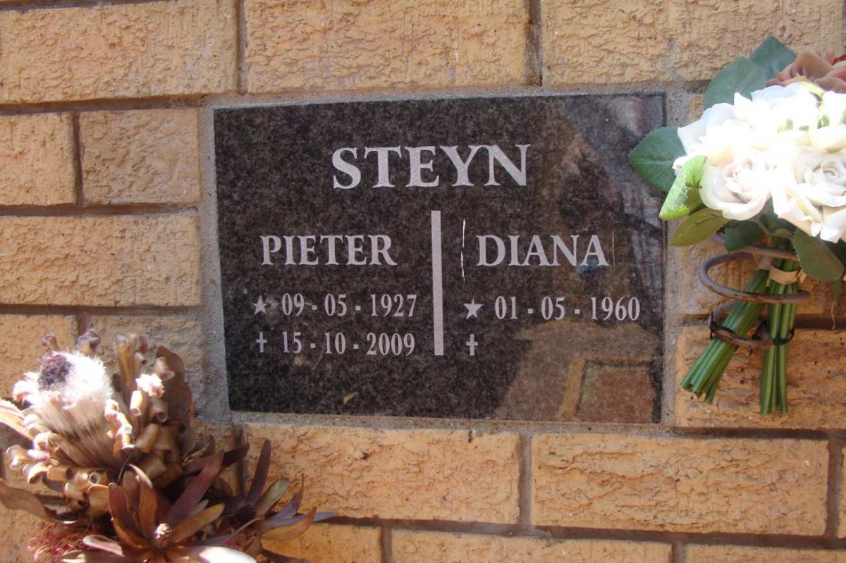 STEYN Pieter 1927-2009 &amp; Diana 1960-