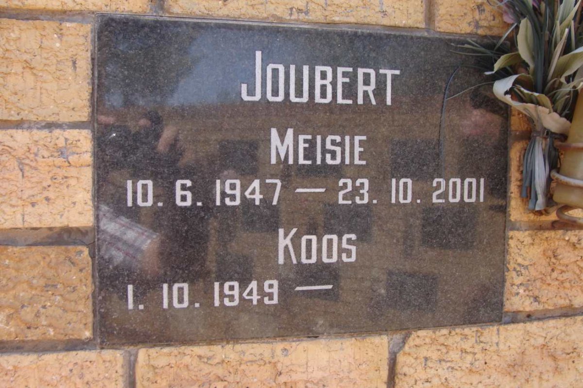 JOUBERT Koos 1949- &amp; Meisie 1947-2001