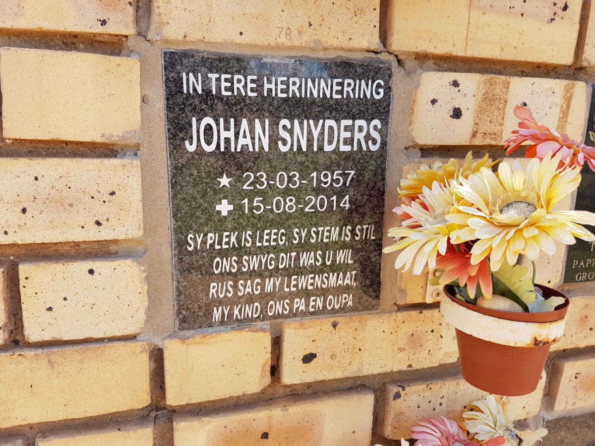 SNYDERS Johan 1957-2014