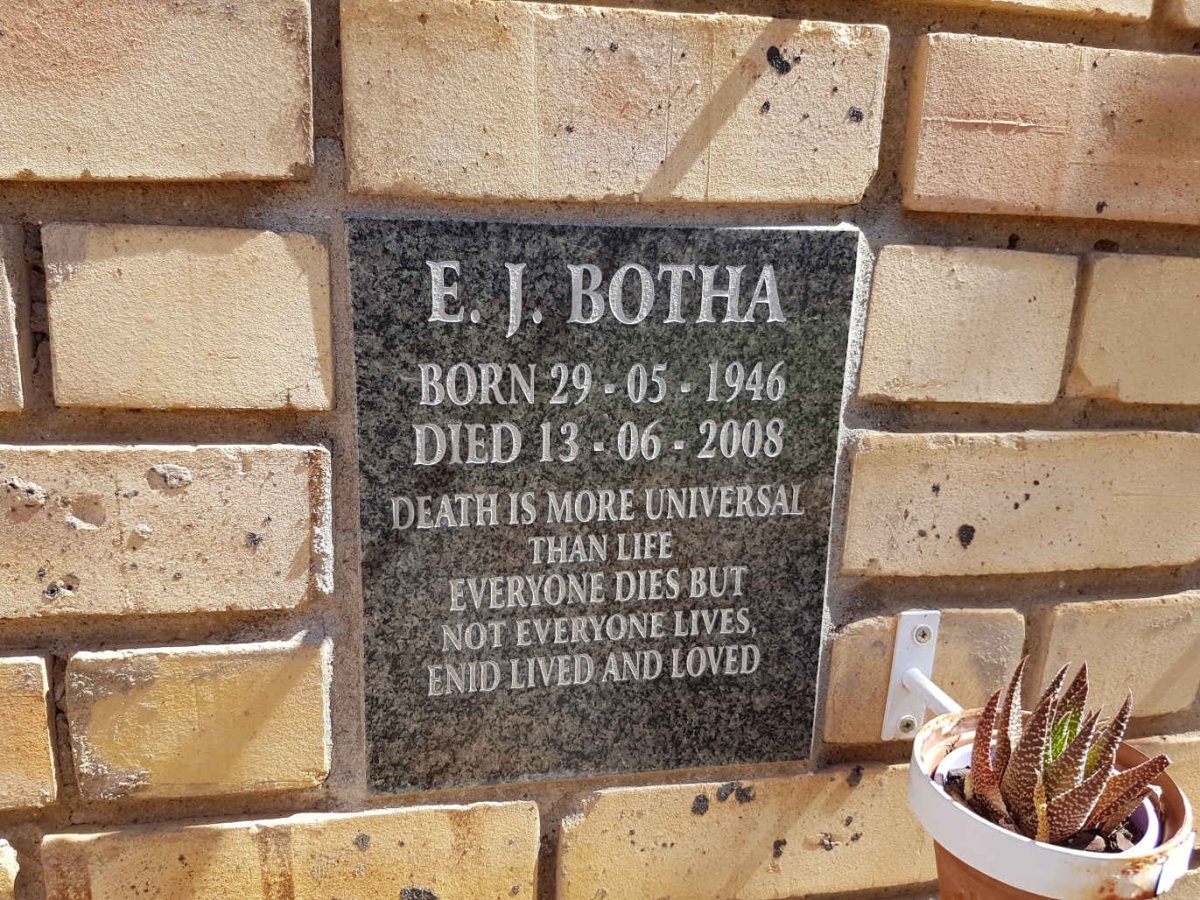BOTHA E.J. 1946-2008