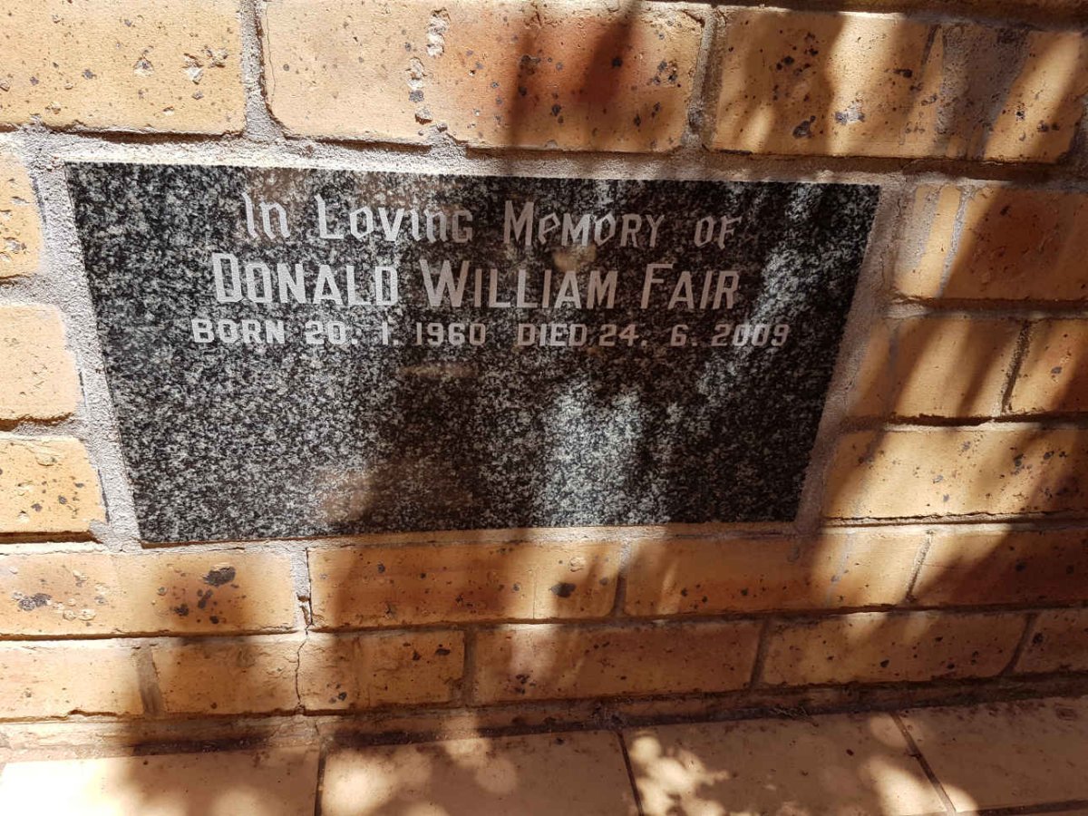 FAIR Donald William 1960-2009