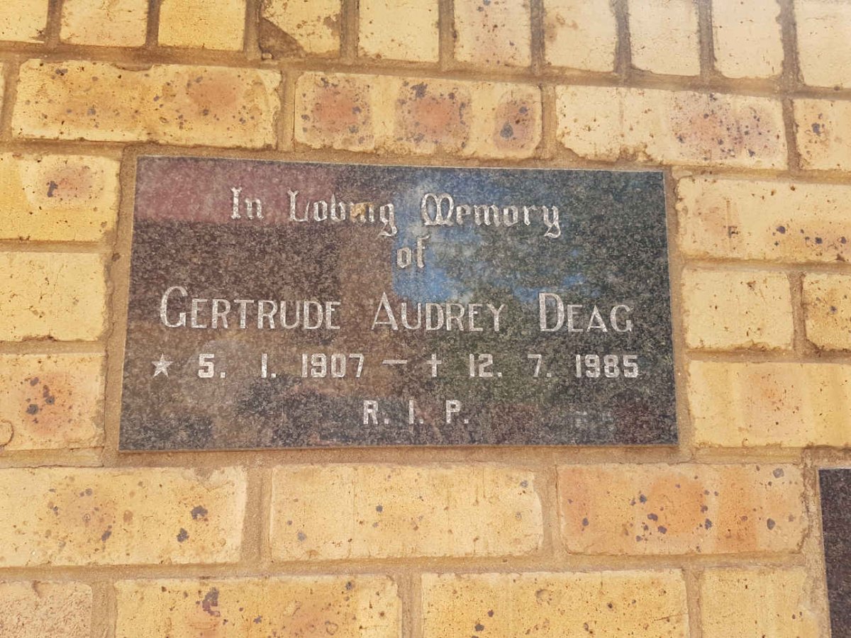 DEAG Gertrude Audrey 1907-1985
