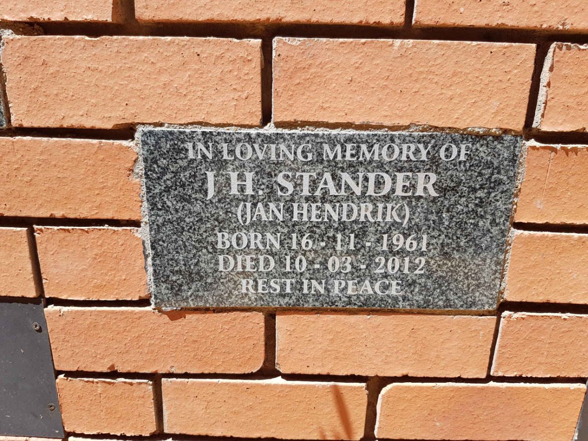 STANDER J.H. 1961-2012